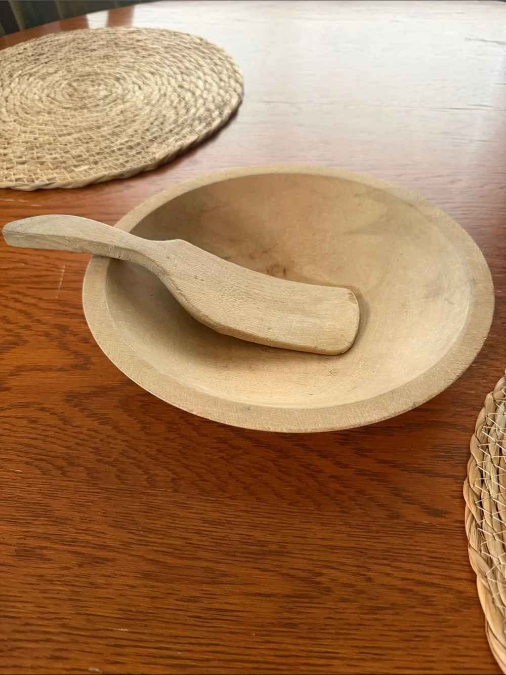 Vintage Munising Wooden Bowl and Spoon